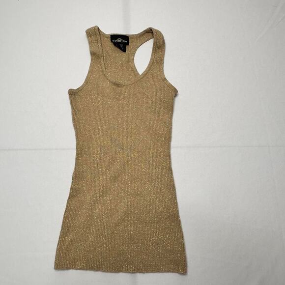 It’s Our Time Size Vintage Super Fitted Full Length Metallic Champagne Cami - Picture 2 of 5
